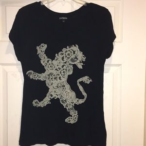 Express Black Graphic Tee Shirt